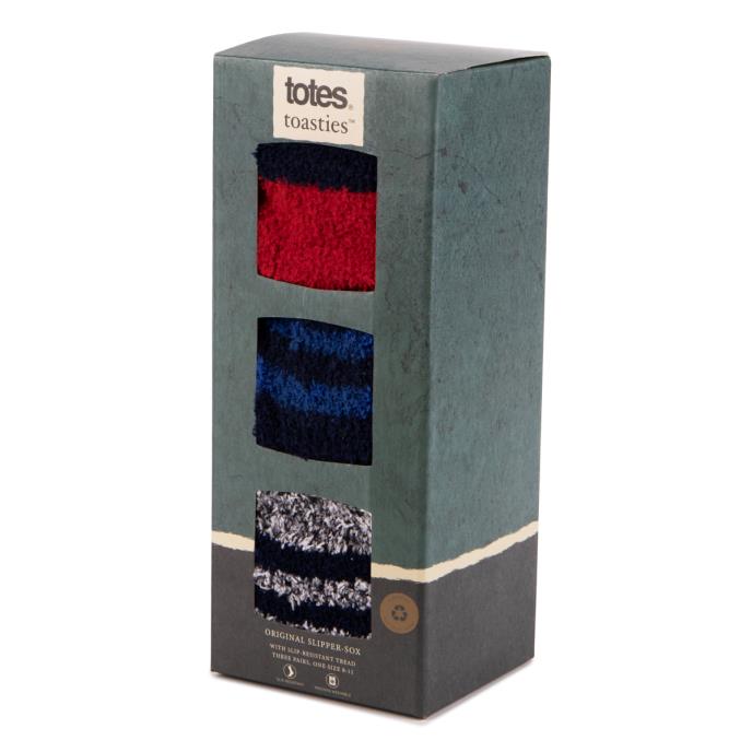 totes toasties® Mens Super Soft Cosy Socks (Triple Pack) Navy Mix Extra Image 1
